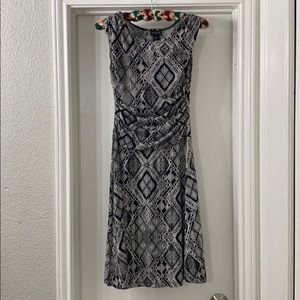 Knee length ruched a-line dress